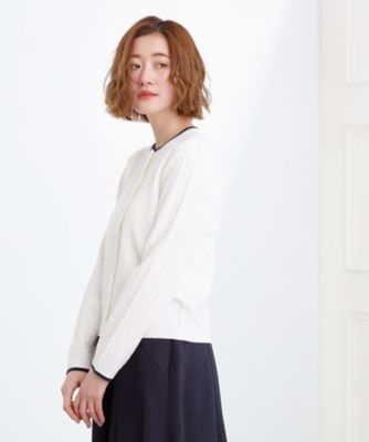 ミニケーブルクルーネックカーディガン（2002586224