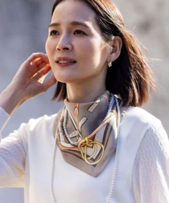 ＜Reflect (Women)＞チェーンデザインスクエアスカーフ（２００２５８６２３０）