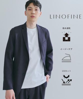 LINO FINE】リネンライク テーラードジャケット 吸水速乾