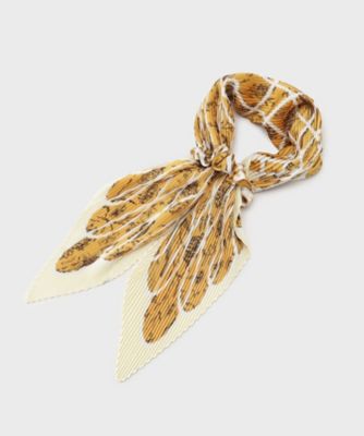 シュシュ付】スケッチ柄プリーツスカーフ（2002586243