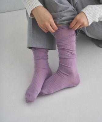 piedi nudi｜BRIGHT RIB HIGH SOX