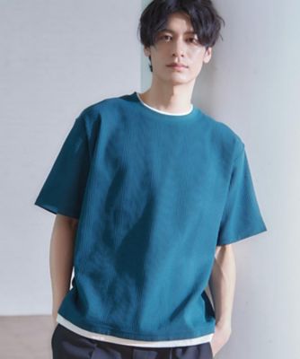 ラクして決まる！】レイヤード風半袖Tシャツ 洗濯機OK