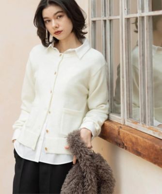 ＜OPAQUE.CLIP (Women)＞金ボタンラメニットカーディガン【洗濯機ＯＫ】（２００２５８７８４５）