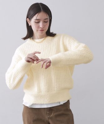 ＜OPAQUE.CLIP (Women)＞モールヤーンメッシュニット【洗濯機ＯＫ】（２００２５８７８４８）