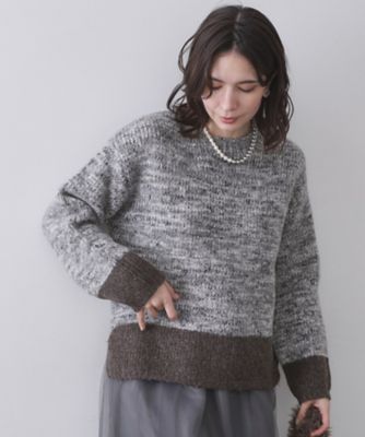 ＜OPAQUE.CLIP (Women)＞カラーＭＩＸミドルゲージニット【洗濯機ＯＫ】（２００２５８７８４９）