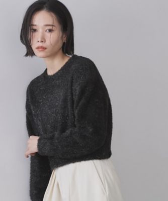 ＜OPAQUE.CLIP (Women)＞きらきらフェザーニット【洗濯機ＯＫ】（２００２５８７８５１）