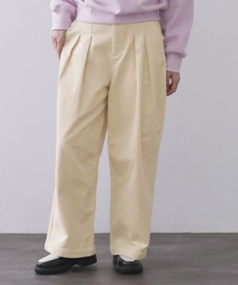 ＜OPAQUE.CLIP (Women)＞コーデュロイタックワイドパンツ【洗濯機ＯＫ】（２００２５８８２６３）