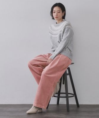 コーデュロイタックワイドパンツ【洗濯機OK】（2002588263