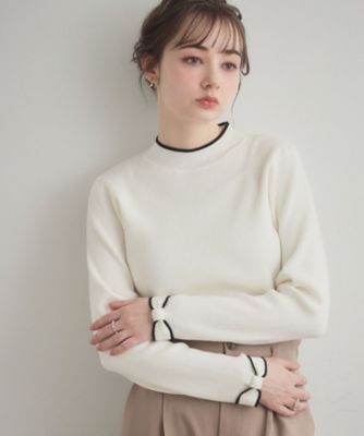 着映え】袖リボン リブニット（2002588471） | COUTURE