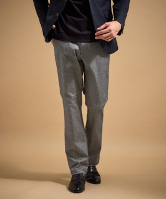 銘品】播州織り ヘリンボン ストレートパンツ（2002588484