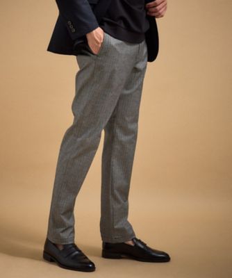 銘品】播州織り ヘリンボン ストレートパンツ（2002588484