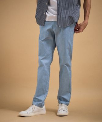 銘品】播州織り ヘリンボン ストレートパンツ（2002588484