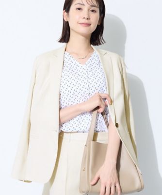 SETUP可能／快適／シワになりにくい】リネンライクジャケット