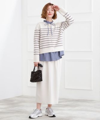 カットツイルタックナロースカート（2002588706） | GROVE