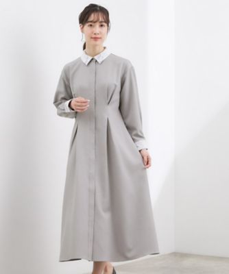 晴れの日にも映える、品よく華やかなシャツワンピース