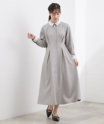 晴れの日にも映える、品よく華やかなシャツワンピース