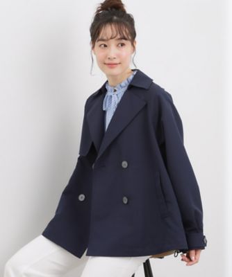 撥水／シルエット2WAY】軽やかミドルトレンチコート