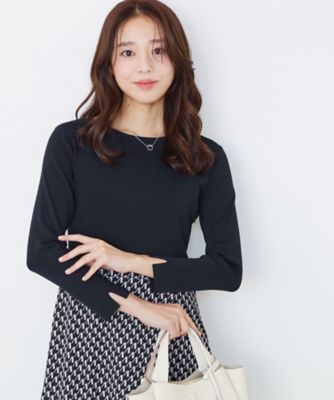 手洗い可】異素材ドッキングワンピース（2002588801