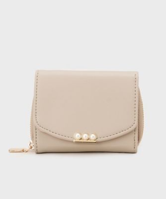 ミニウォレット ベージュ CLEA 財布 ハート ミニウォレット/ミニ財布 レディース : ZOZOTOWN