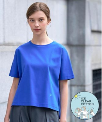 接触冷感／抗菌防臭／消臭】アイスクリアコットンドルマンTシャツ