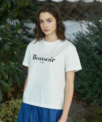 ＜DRESSTERIOR (Women)＞【接触冷感／抗菌防臭／消臭】アイスクリアコットン　Ｂｏｎｓｏｉｒ　ロゴＴシャツ（２００２５８８８８８）