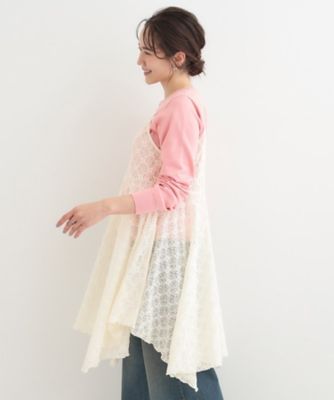 前後2WAYネック】レイヤードスタイルにおすすめ レースキャミ