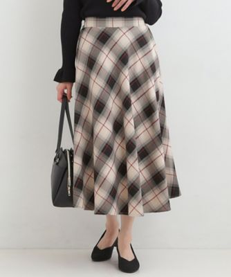 ＜SHOO LA RUE (Women)＞【Ｓ－ＬＬ】立体感が際立つ　モールチェックフレアスカート（２００２５８８９８１）