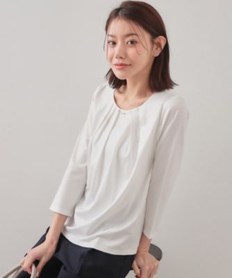 ＜index (Women)＞タックビジュー７分袖トップス【洗濯機可】（２００２５８９１１８）