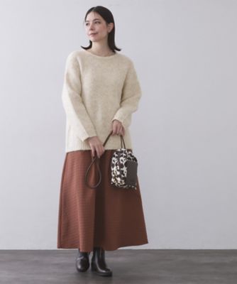 カラーMIXリラクシーミドルゲージニット【洗濯機OK