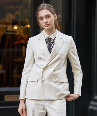 ＜DRESSTERIOR (Women)＞リネンブレンドＷブレストジャケット（２００２５８９２３８）