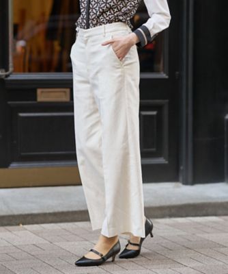 リネンブレンドワイドパンツ（2002589239） | DRESSTERIOR