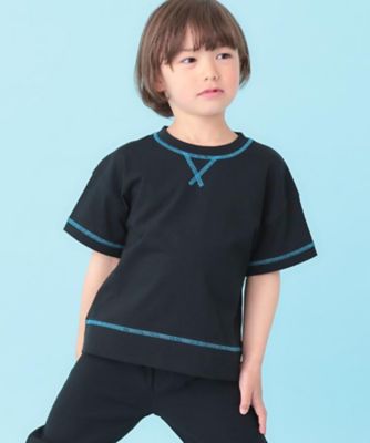 110－160】配色ステッチガゼットTEE（2002589240
