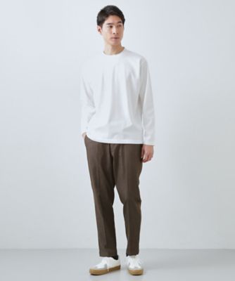 ジャケットインにもおすすめ】きれいめ長袖Tシャツ 洗濯機OK