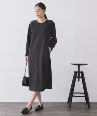 タックデザインAラインワンピース【洗濯機OK