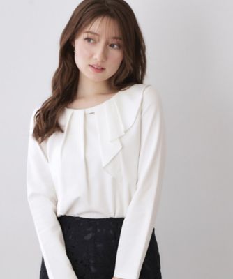 ＜index (Women)＞アシメタックフリルバートップス【洗濯機ＯＫ】（２００２５８９３８８）