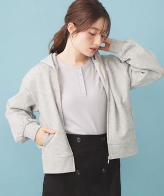 ＜index (Women)＞ラメ裏毛コンパクトジップパーカー【洗濯機ＯＫ】（２００２５８９３８９）