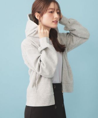 ラメ裏毛コンパクトジップパーカー【洗濯機OK