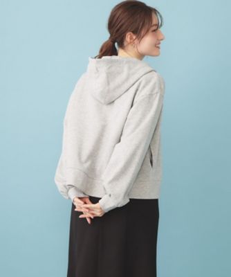 ラメ裏毛コンパクトジップパーカー【洗濯機OK