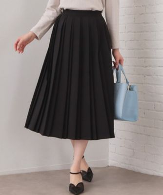 ＜index (Women)＞ビット付きダブルプリーツスカート【洗濯機ＯＫ／イージーアイロン】（２００２５８９３９２）