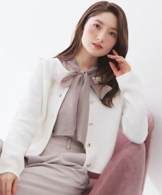 ＜index (Women)＞ラメリリーボクシーショートカーディガン【洗濯機ＯＫ】（２００２５８９３９３）