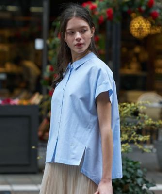 yori バックフレアオーバーカットソー　トップス　Tシャツ　ブラウス　シャツ 新品タグ付 yori バックフレアオーバーカットソー フリル裾 半袖