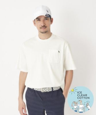 ADABAT エリートシャツ ホワイト 接触冷感／抗菌防臭／消臭 アイスクリアコットンポケTシャツ