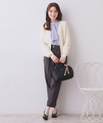 チェックジャカードカーディガン【洗濯機OK】（2002589457