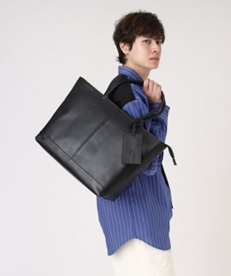 【極美品】tk.TAKEO KIKUCHI トートバッグ　ブラック　A4　レザー WEB限定】レザートートバッグ （トートバッグ）｜tk.TAKEO KIKUCHI