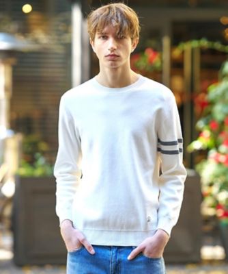 ＜DRESSTERIOR (Men) ＞コットンスムース　アームラインクルーネック（２００２５８９５８２）