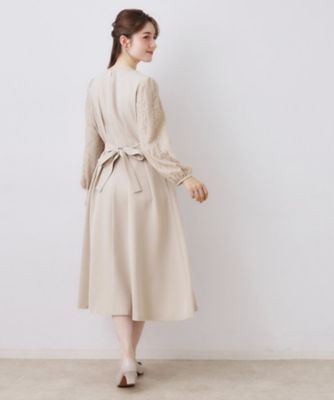 レース袖タックフレアワンピース（2002589620） | COUTURE