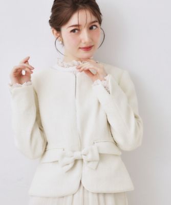 ダブルビーバーノーカラージャケット | allureville (Women