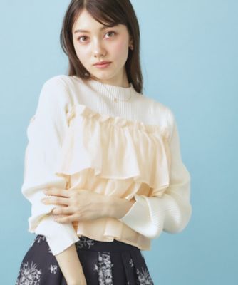 ＜index (Women)＞３ｗａｙフリルドッキングニット【洗濯機ＯＫ／坑ピル】（２００２５８９７９１）