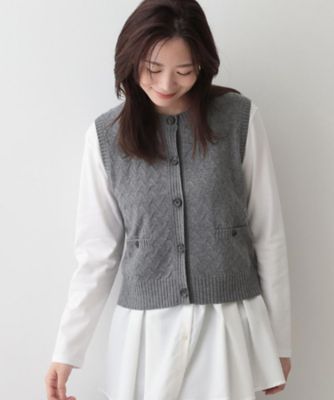 COCORUニットベスト（2002589840） | CORDIER (Women