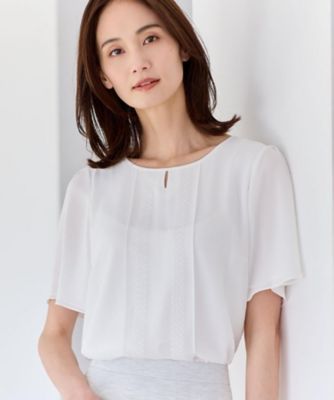 ＜Reflect (Women)＞【ＵＶカット／接触冷感】五分袖シフォンブラウス（２００２５８９９３３）